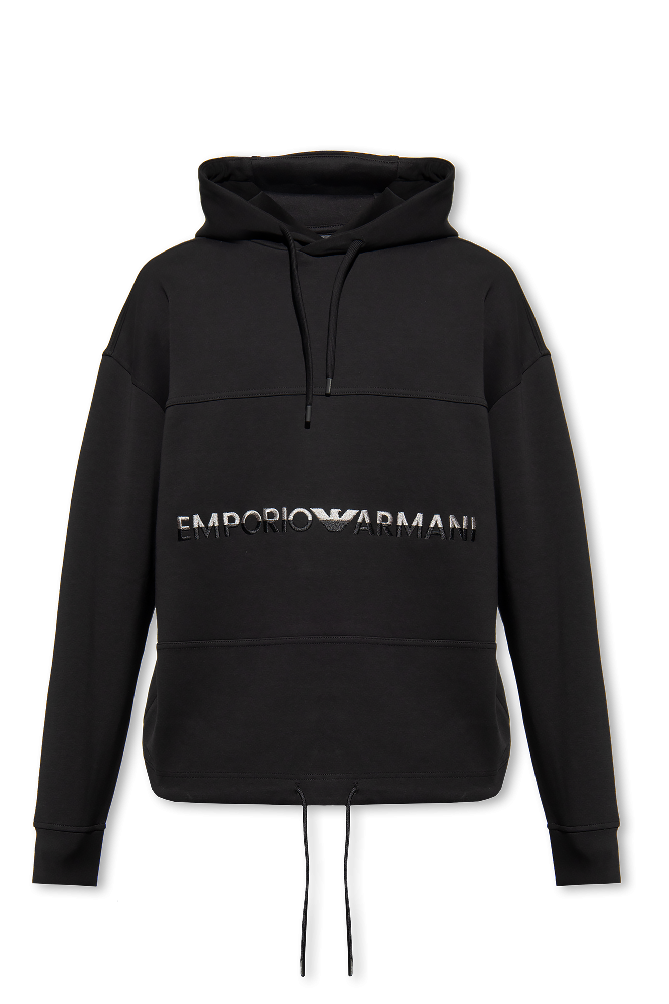 embroidered hoodie Emporio Armani Black Logo jeans van armani